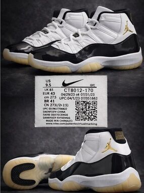 Jordan White and Black Low-Top Sneakers